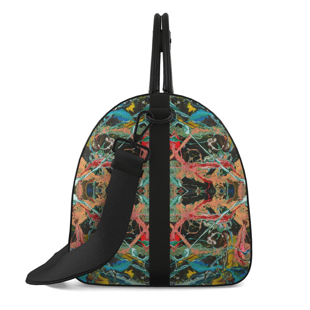 Sac polochon, motif L'IGUANE DANS LA JUNGLE, d'après une toile d'Antoine Gerber, vue 4