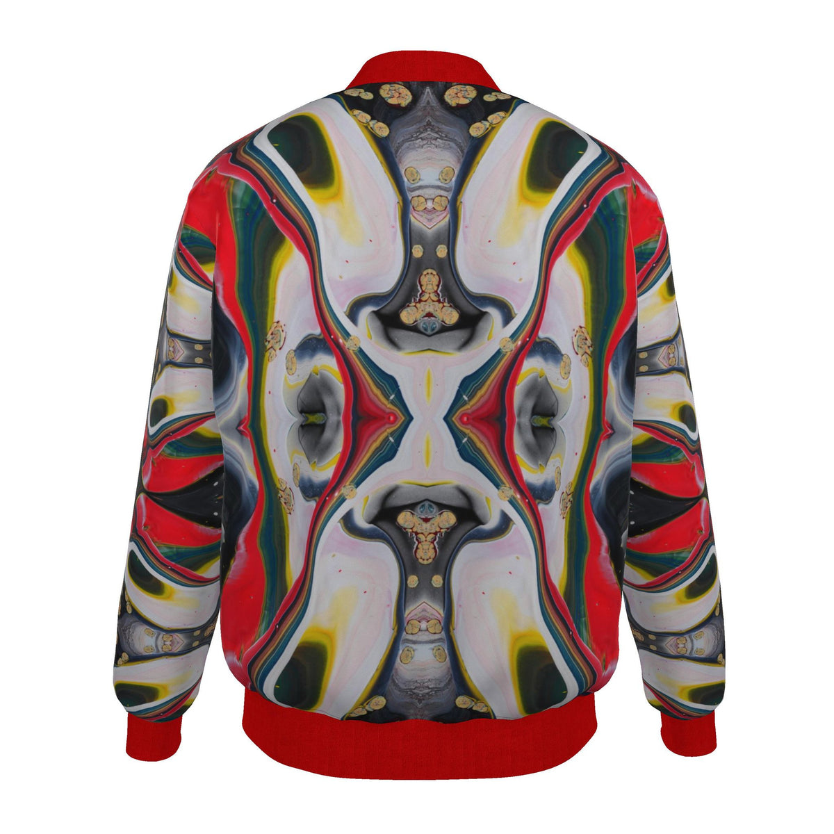 Veste bomber, motif AMADEUS LE BULLDOG FRANÇAIS, d'après une toile d'Antoine Gerber, vue 2