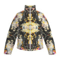 Doudoune femme, motif Les plumes d'ange jaune, vue 1