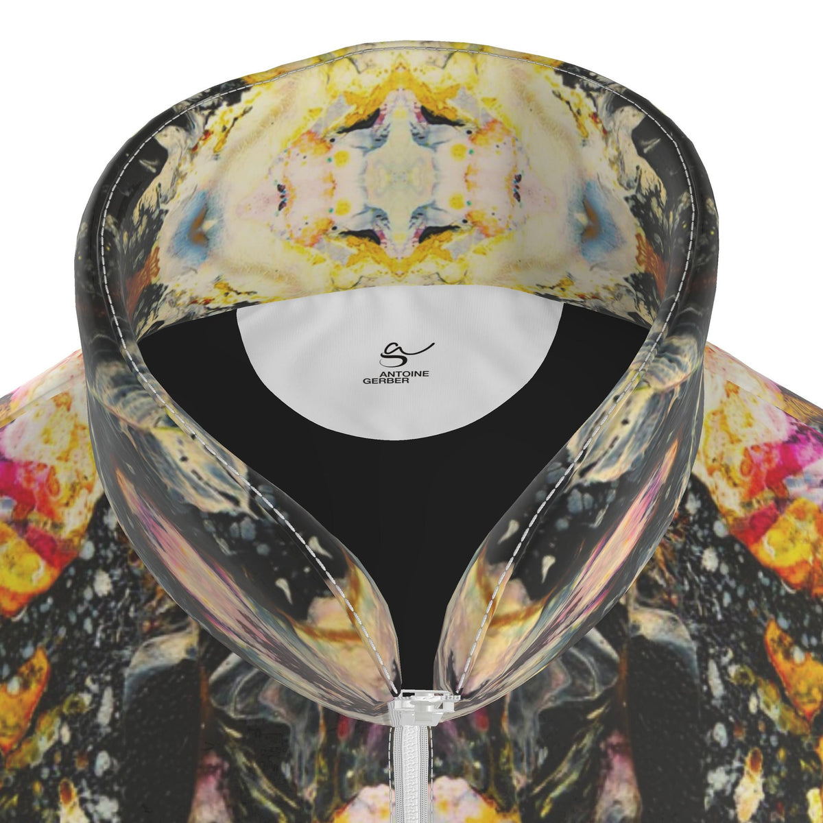 Doudoune femme, motif Les plumes d'ange jaune, vue 9