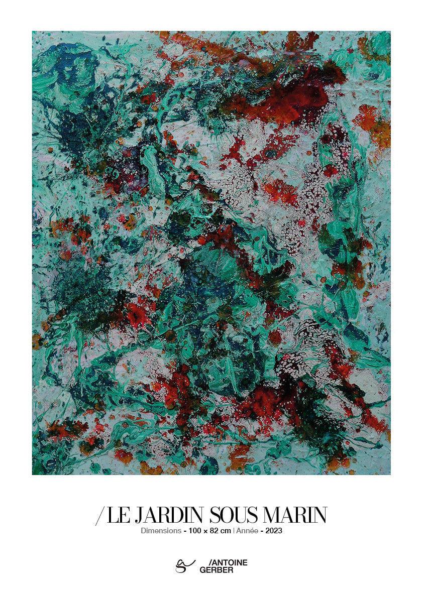 Affiche LE JARDIN SOUS MARIN, d'après une toile d'Antoine Gerber