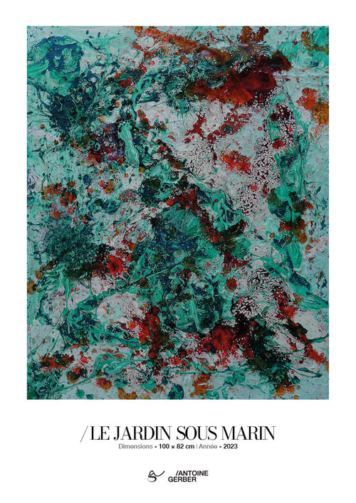 Affiche LE JARDIN SOUS MARIN, d'après une toile d'Antoine Gerber