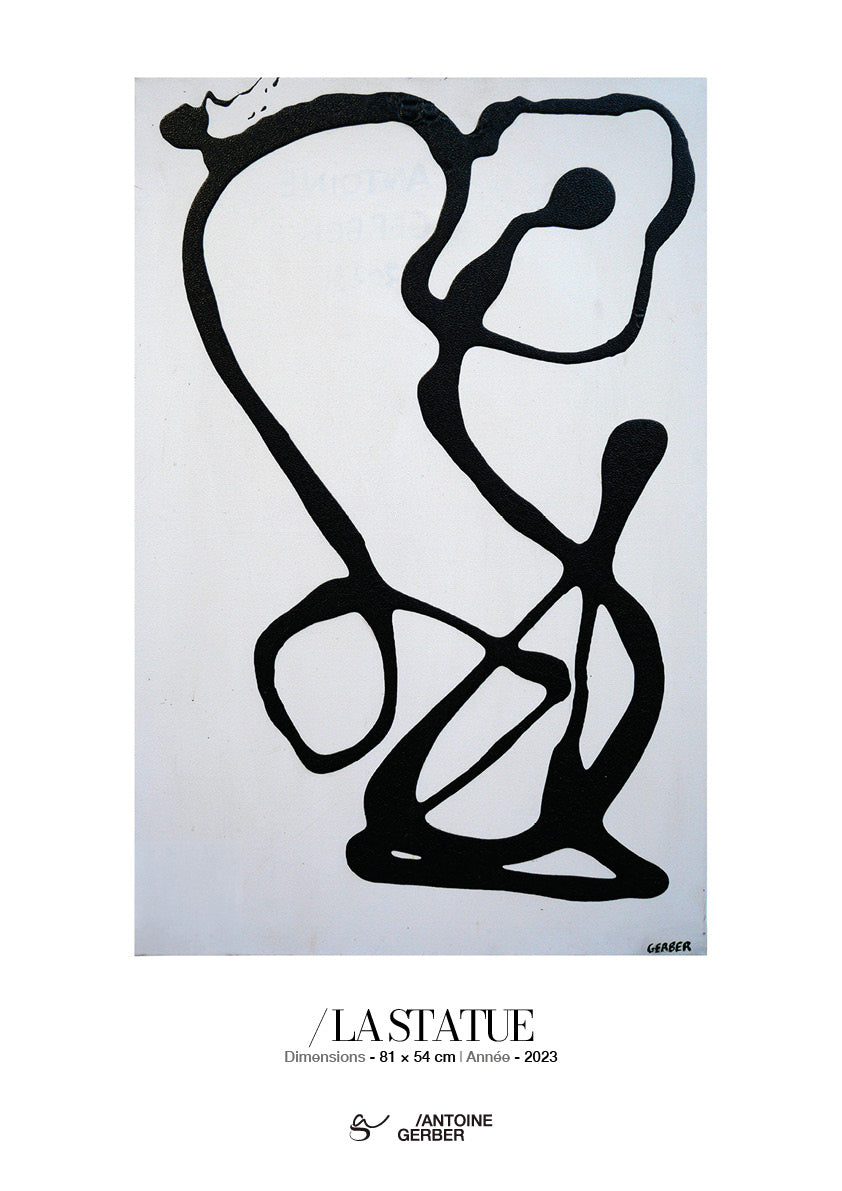 Affiche LA STATUE, d'après une toile d'Antoine Gerber