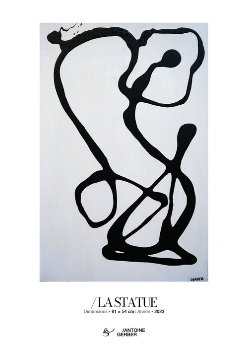 Affiche LA STATUE, d'après une toile d'Antoine Gerber