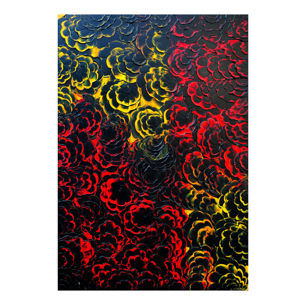 L'ÉVEIL DU FEU, peinture originale d'Antoine Gerber