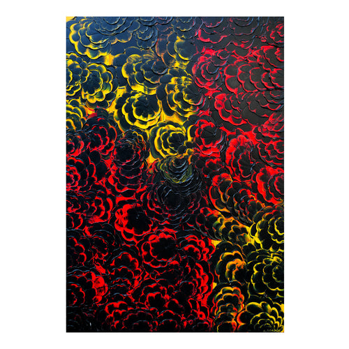 L'ÉVEIL DU FEU, peinture originale d'Antoine Gerber