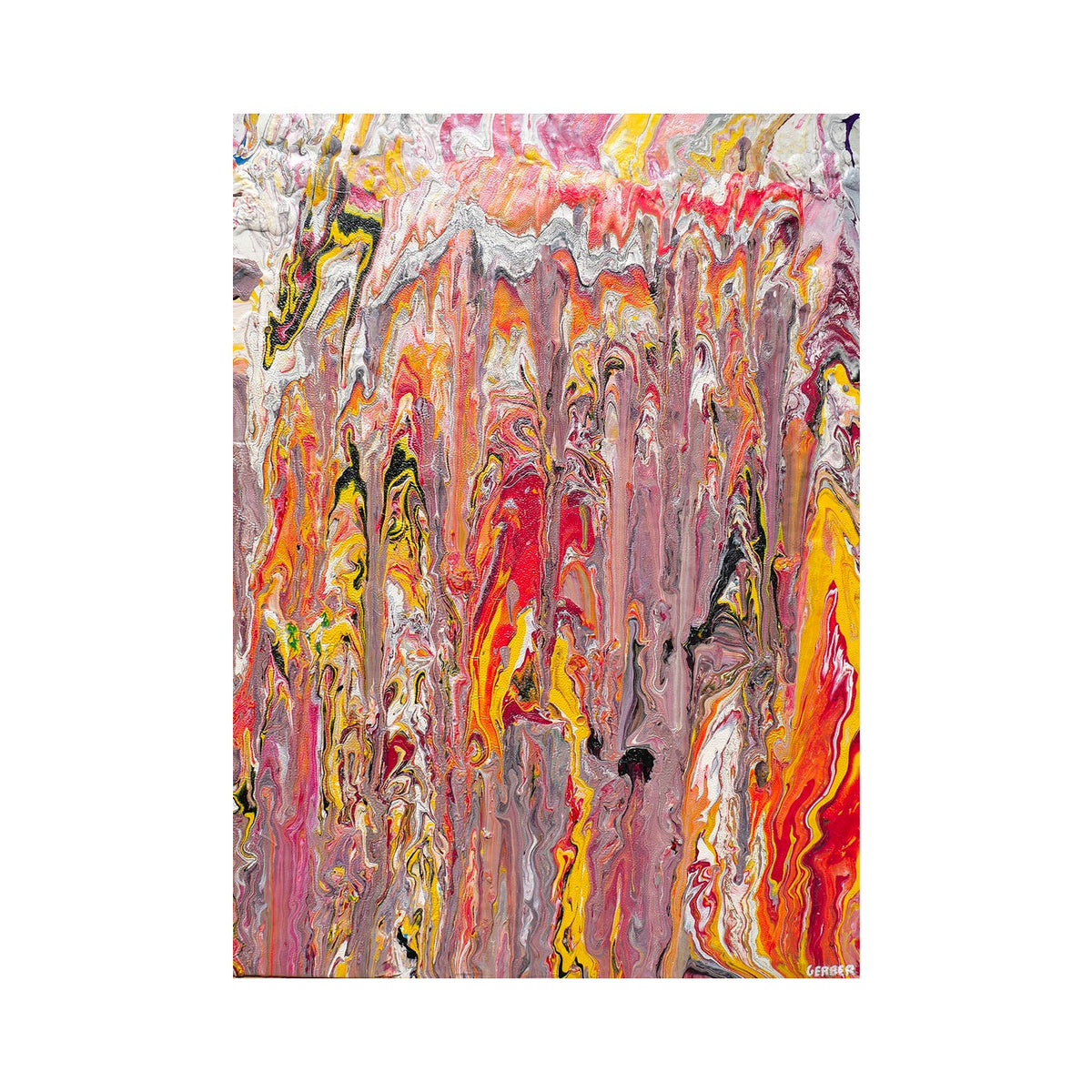 LA GLISSADE, peinture originale d'Antoine Gerber