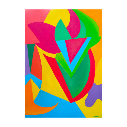 LE SINGE COLORÉ, peinture originale d'Antoine Gerber