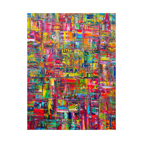 LES FAVELAS, peinture originale d'Antoine Gerber