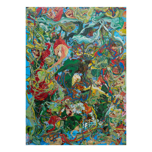 L'AMAZONE DANS LA JUNGLE, peinture originale d'Antoine Gerber