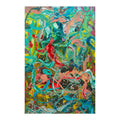 L'IGUANE DANS LA JUNGLE, peinture originale d'Antoine Gerber