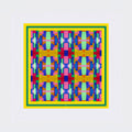 Carré en soie 90 x 90 cm, motif COCO, d'après une toile d'Antoine Gerber
